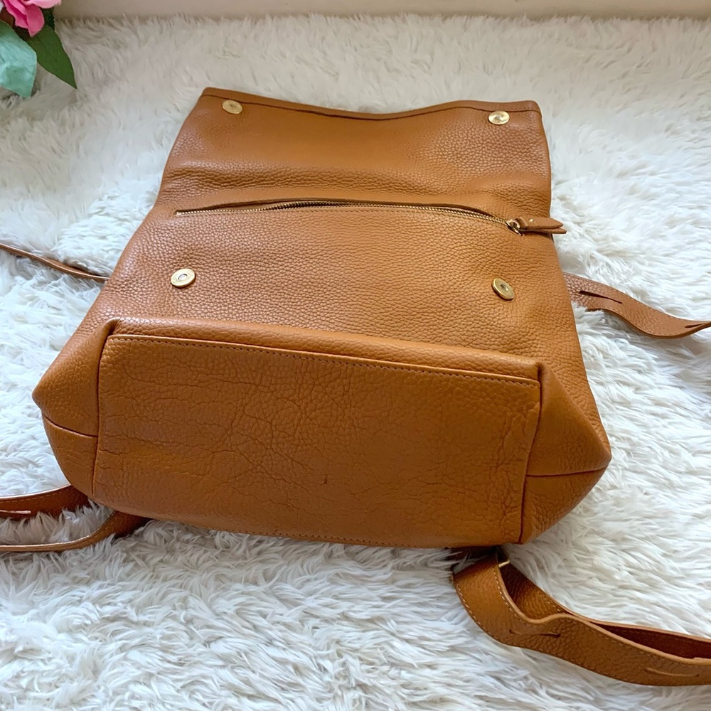 NEW GiGi New York Abbey Pebbled Leather Backpack Bag in Rare Camel Tan NWOT - Picture 10 of 16
